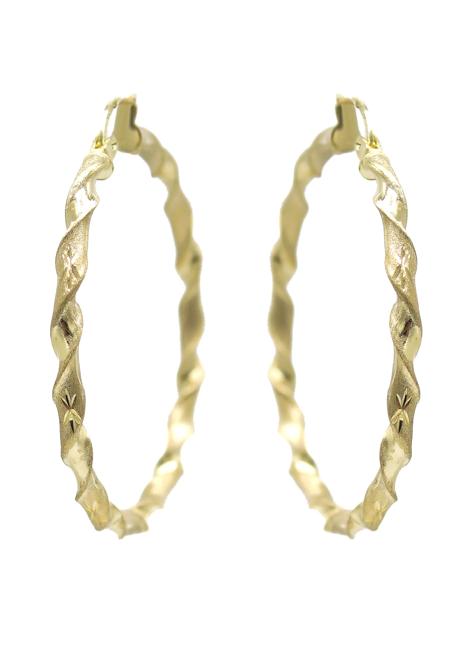 10K Womens Gold Hoop Earrings | Customizable Size
