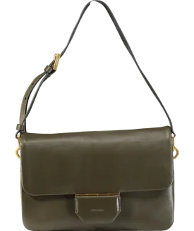 AllSaints Dark Green  Leather Shoulder Bag