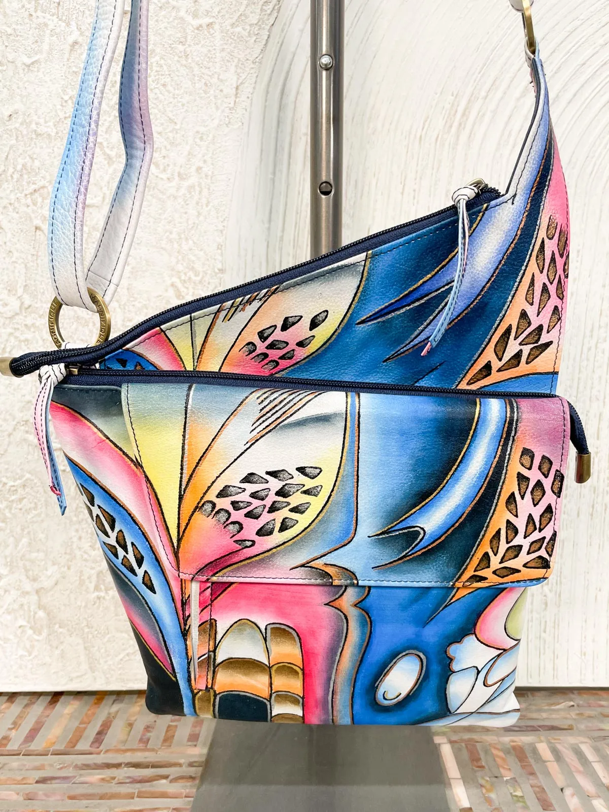 Angled Crossbody, Blue Fusion