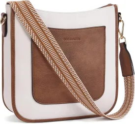 BOSTANTEN Crossbody Bags for Women Trendy Vegan Leather Hobo Handbags Fashion Shoulder Purse with Adjustable Guitar Strap