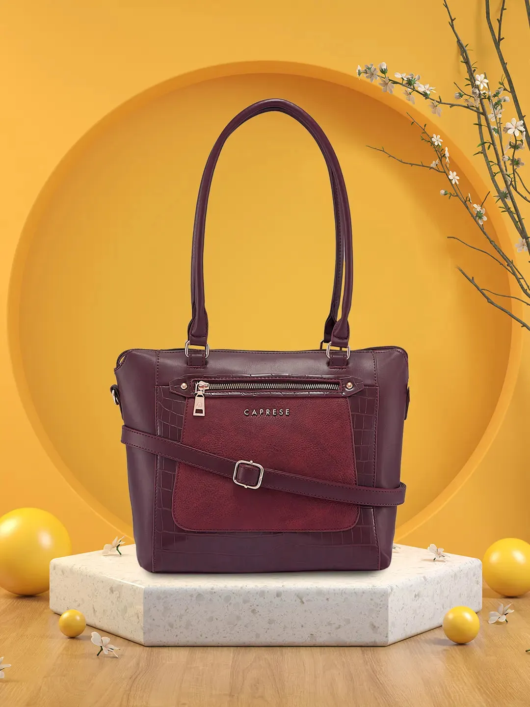Caprese Gigi Tote Large Bordeaux