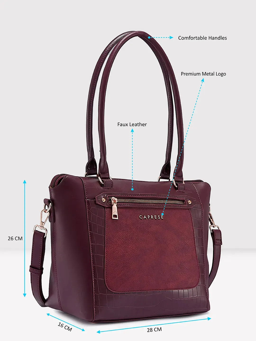 Caprese Gigi Tote Large Bordeaux