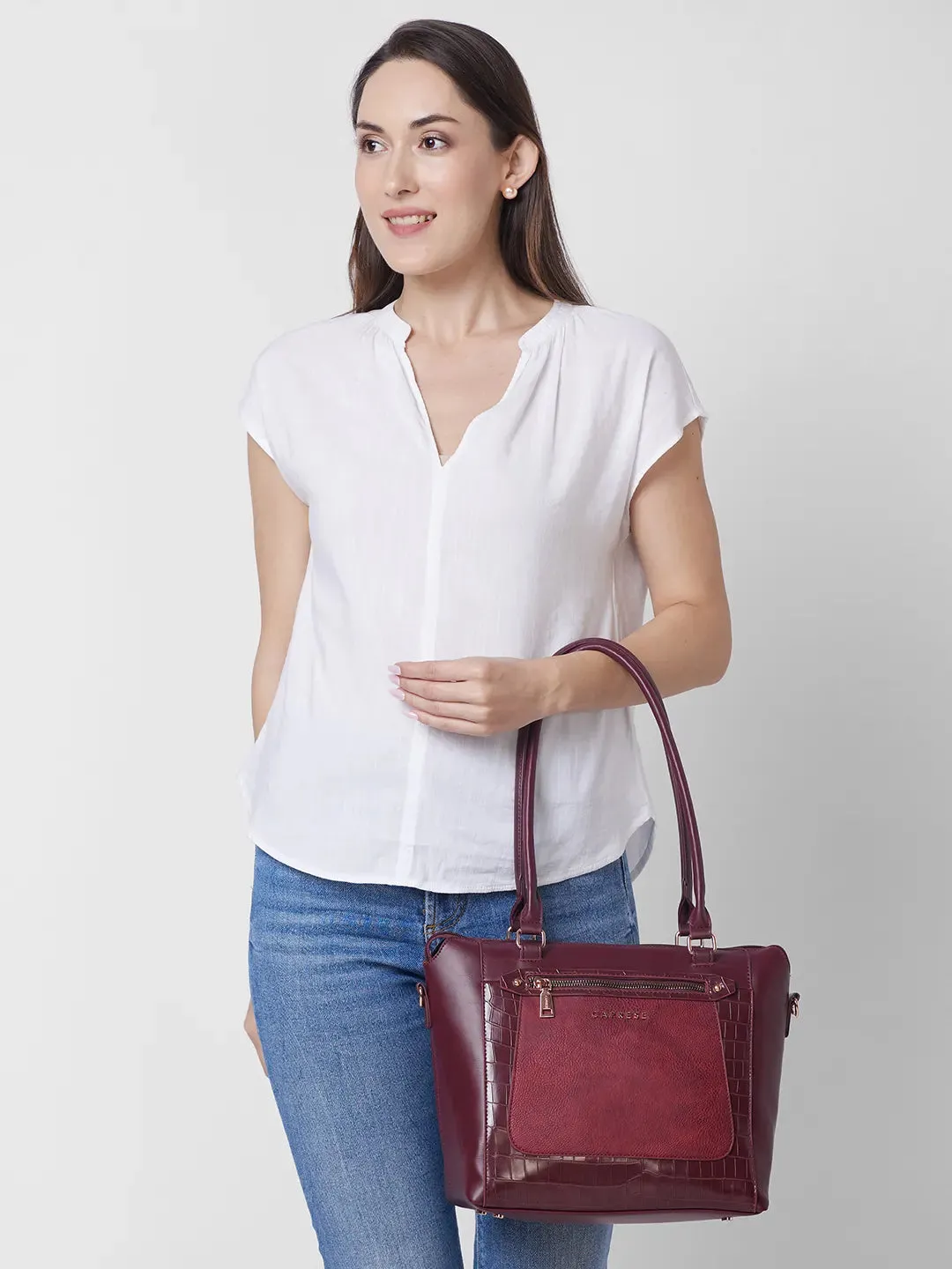 Caprese Gigi Tote Large Bordeaux