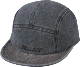Clakllie 5 Panel Hat for Men Vintage Flat Brim Baseball Cap Adjustable Fitted Hat Lightweight Cotton Trucker Hat for Outdoor