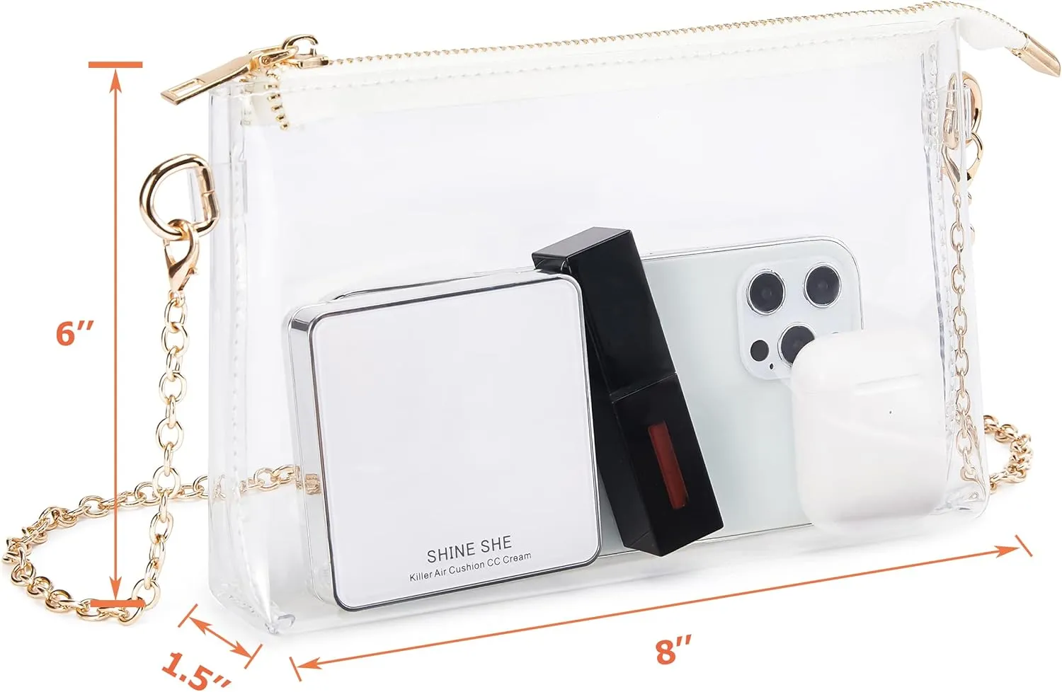 Clear Bag Stadium Approved: Suit for Quick Security Check - Small Transparent Purse for Women