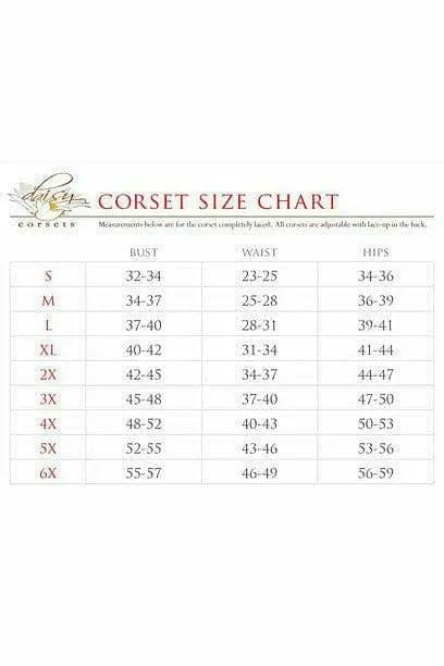 Deluxe Black Brocade Steel Boned Underbust Corset with Buckles