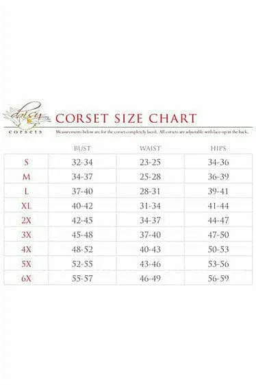 Deluxe Wine Brocade Steel Boned Corset with Clasp Closure