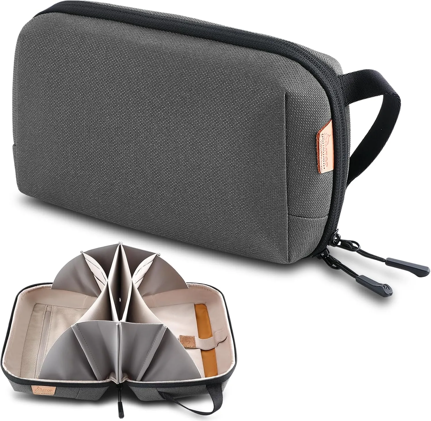 Electronic Organizer Travel Case Bag for Cables, Switch, SD card, Passport and More  Ultimate Protection & Portability Waterproof (Grey)