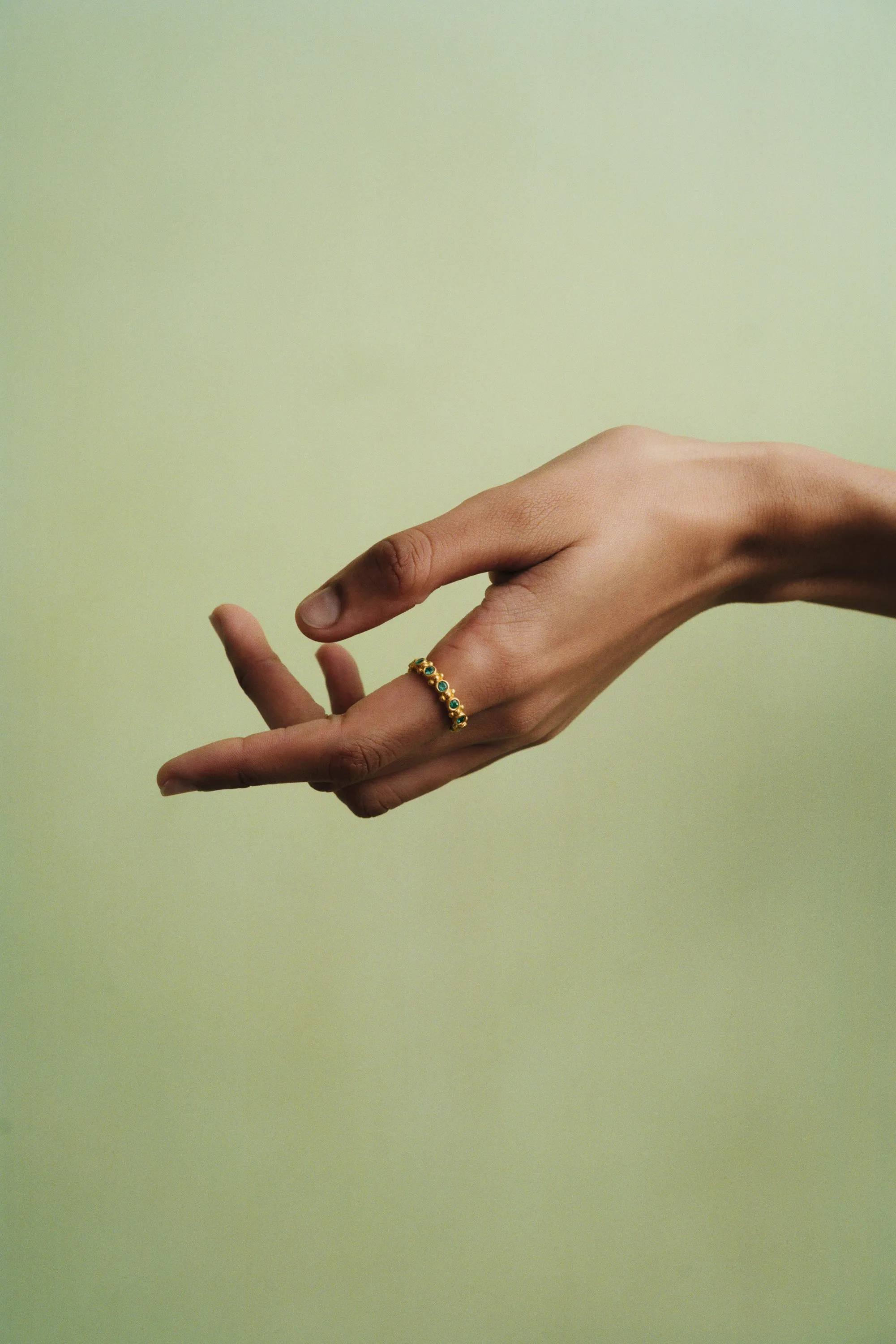Emerald Bulla Aeon Ring