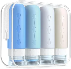 Gemice Travel Bottles for Toiletries Tsa Approved Travel Size Containers BPA Free Leak Proof Travel Tubs Refillable Liquid Travel Accessories for Cometic Shampoo and Lotion Soap, Blue