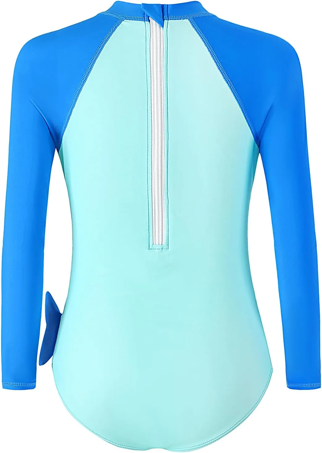 Girls Long Sleeve Rashguard Sets Kids One Piece Swimsuit Bathing Suit UPF 50  UV Zipper Swimwear
