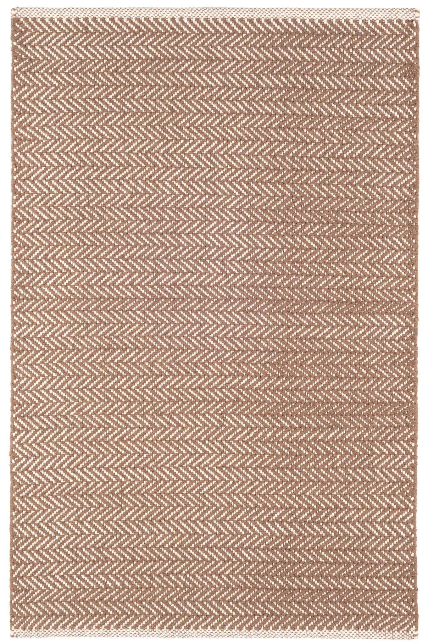 Herringbone Stone Handwoven Cotton Rug Swatch
