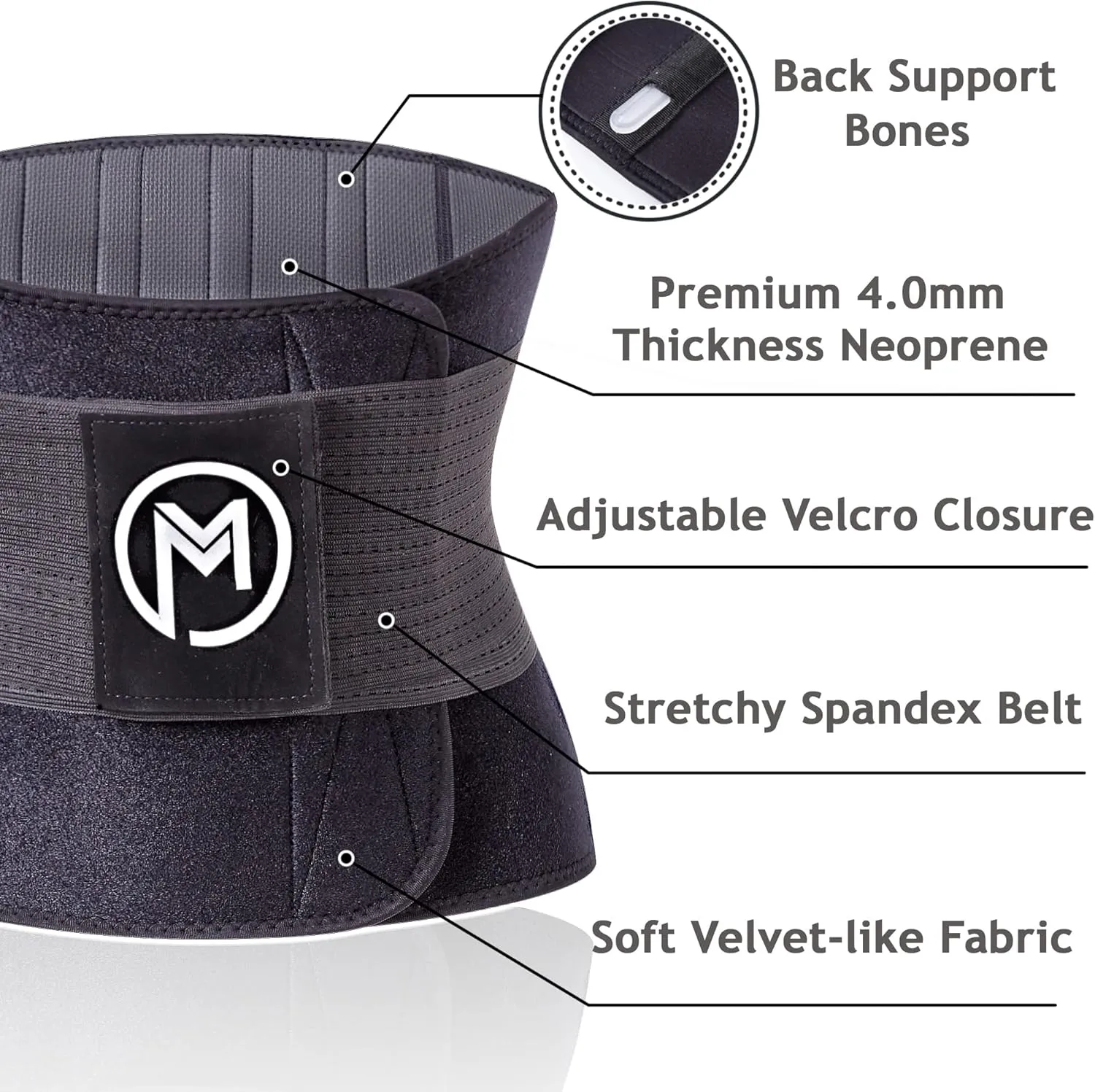 MERMAID'S MYSTERY Waist Trimmer for Women and Men - Sweat Bands for Stomach - Sweat Belt for High-Intensity Training Workouts