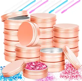 MotBach 16 Pack 2oz Tin Jars, 60ml Metal Tin cans, 2Ounce Aluminum tin can jar Containers with Screw Lid for Lotion Bars, Toiletries, Creams, Samples, Makeup Cosmetic, Spices, Salve, Balms, Beard Balm