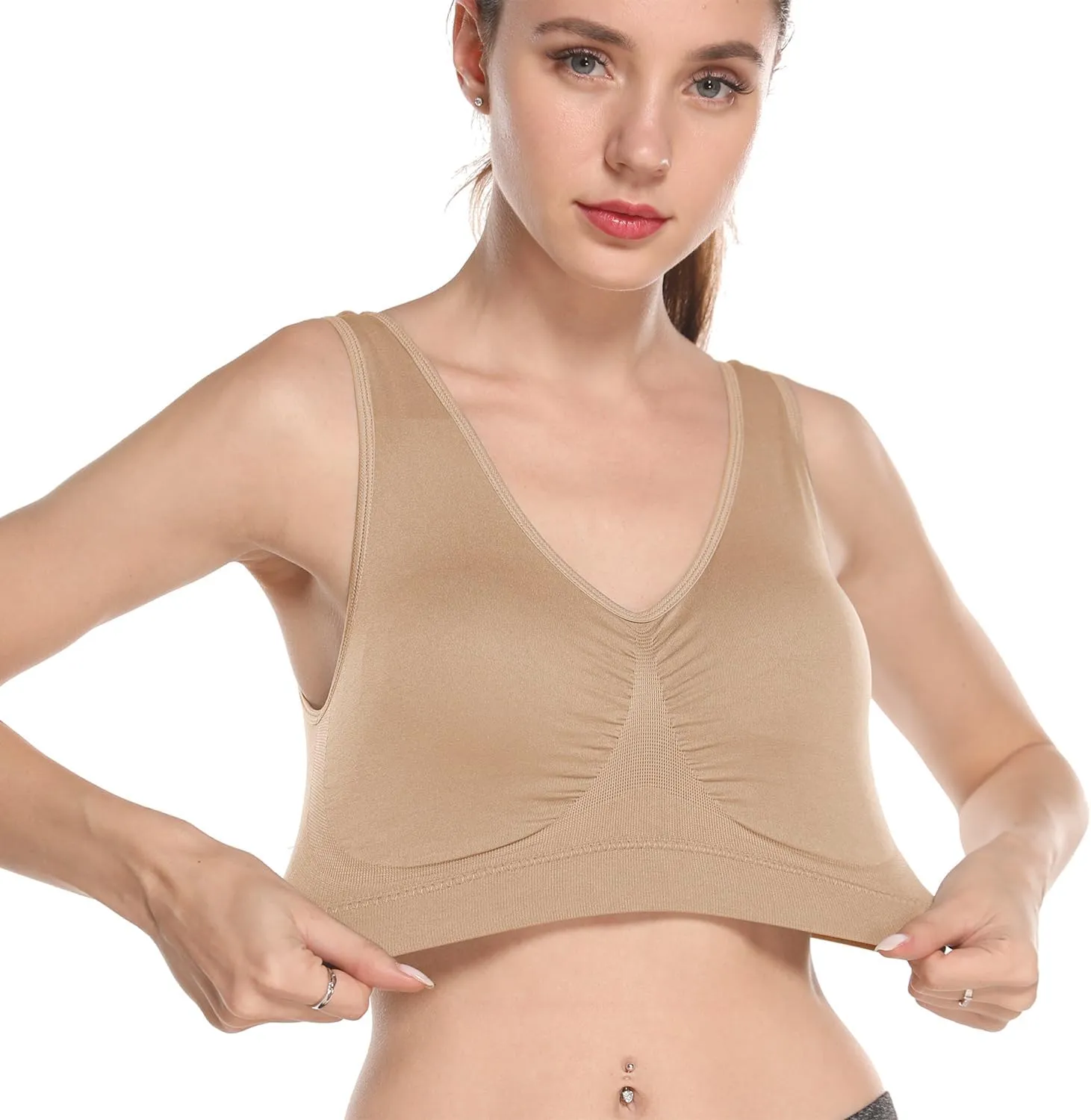 Onory 3 Pack Sports Bras for Women Wirefree Padded Workout Yoga Gym Fitness Bra Medium Support