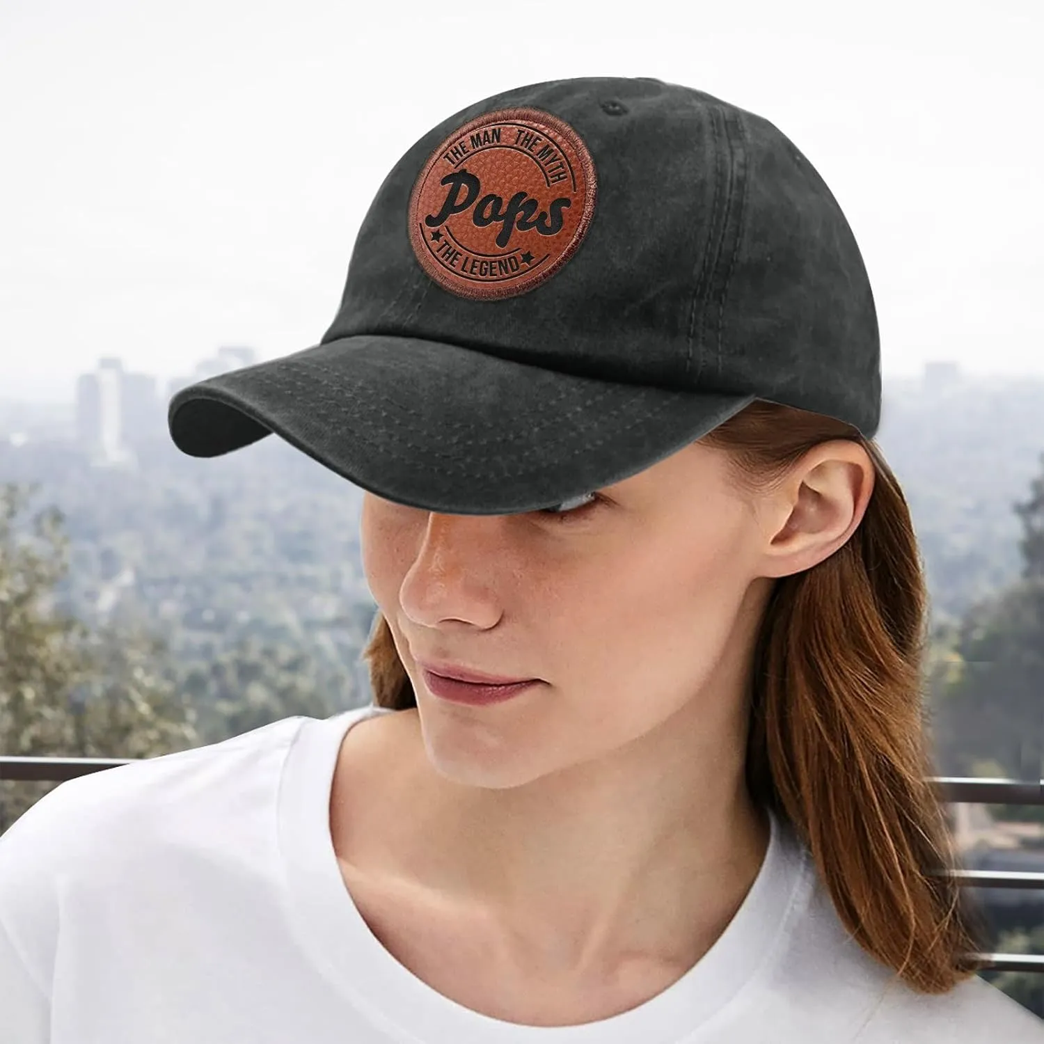 Pops The Man The Myth The Legend Hats Outdoor Cap for Women