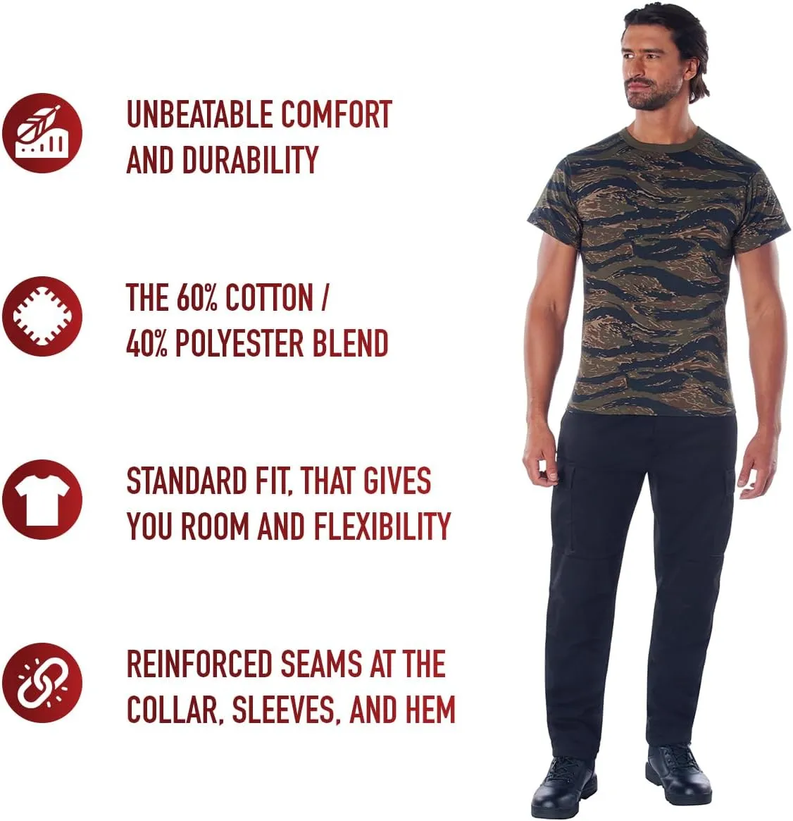 Rothco Camo T-Shirt - Comfortable, Tough and Long Lasting