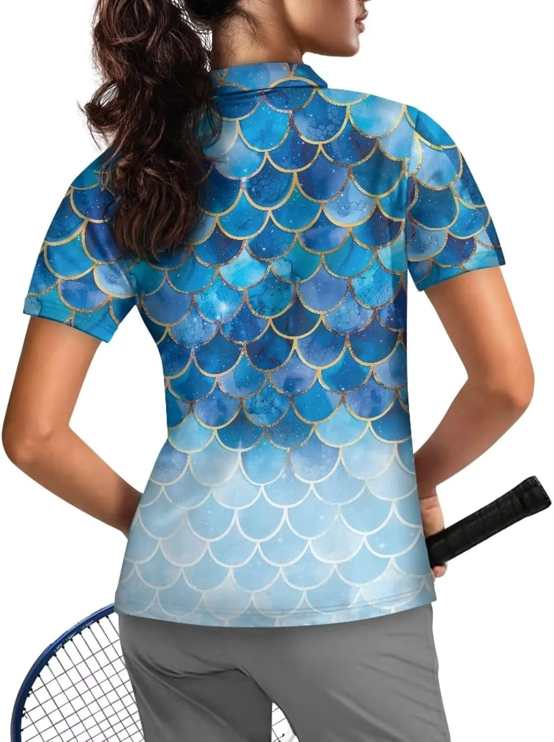 Short Sleeve Golf Shirts for Women Lightweight Moisture Wicking Tennis Shirts Women's Athletic Pullover Tops XS-2XL
