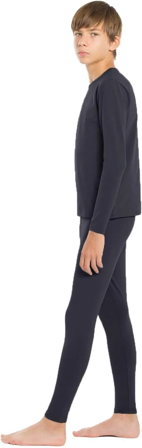 Thermal Underwear Set for Boys Long Johns Fleece Lined Kids Base Layer Thermals Sets Boy