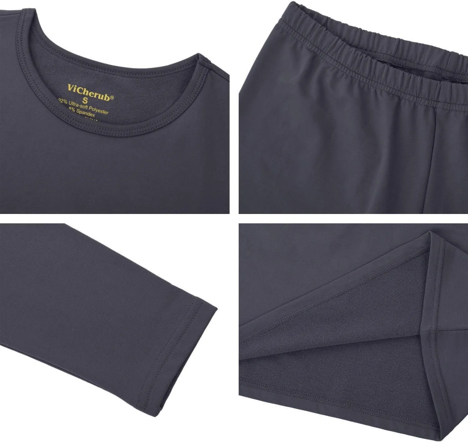 Thermal Underwear Set for Boys Long Johns Fleece Lined Kids Base Layer Thermals Sets Boy