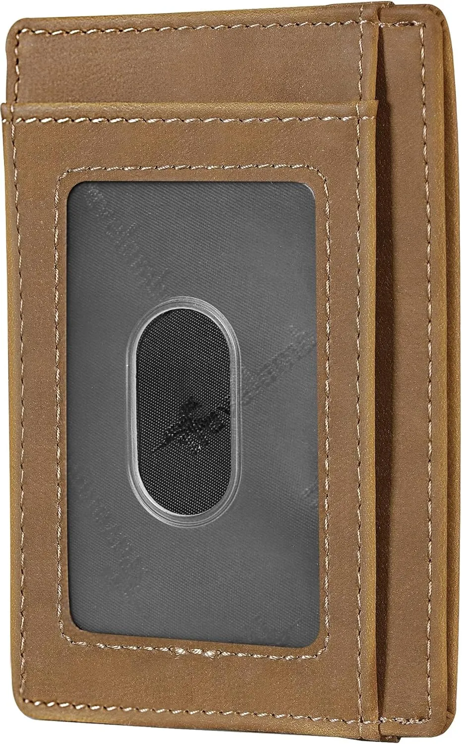 Travelambo Slim Wallet Front Pocket Minimalist Leather RFID Blocking Medium Size