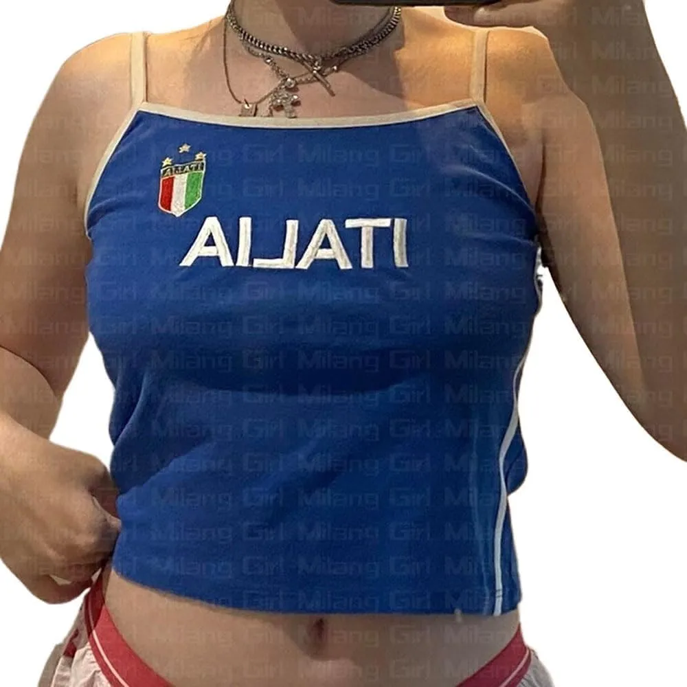 Vintage Graphic Baby Tees for Women Brazil Shirt Y2k Tops Mexico Crop Top Jersey 2000s Summer Going Out Tops