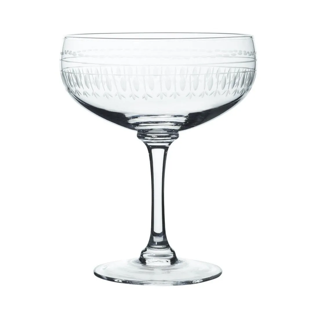 Vintage Style Cocktail Glass - Boxed Set of Four