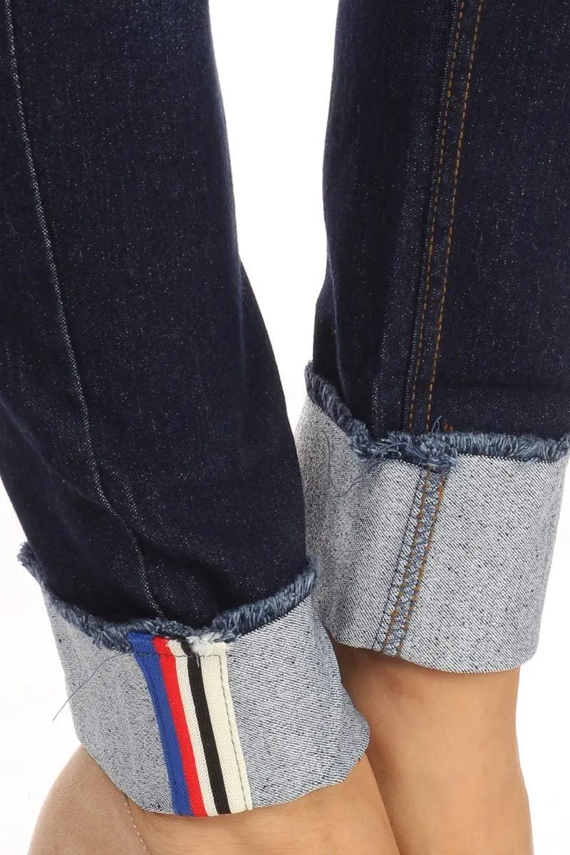 Women's Stretch Pull-On Jeans Skinny Ripped Distressed Denim Jeggings Regular-Plus Size