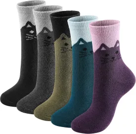 Wool Socks - Vintage Winter Warm, Soft Cozy, Thick Knit Boots Socks Gifts for Women Men