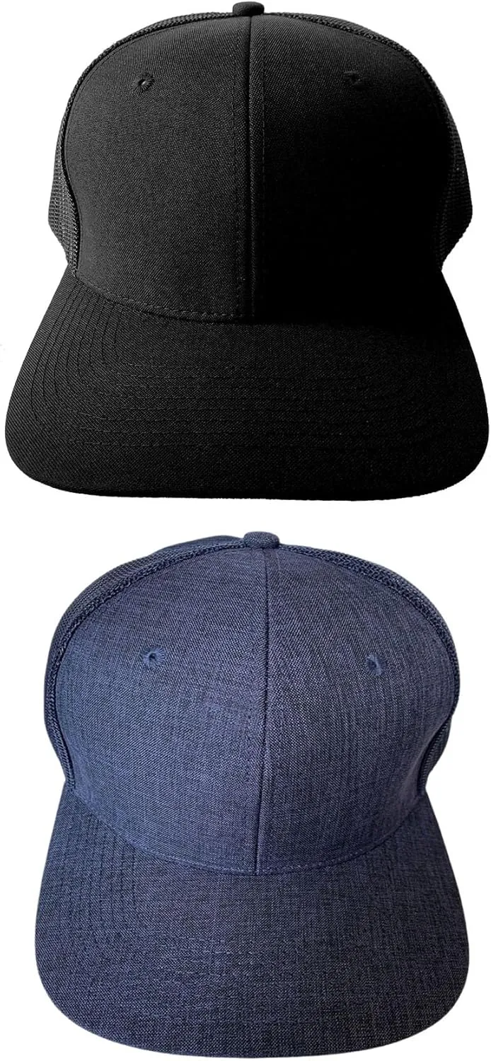 XXL Plus Size Trucker Hat Snapback Big Head Men's Mesh-Back Ball Cap